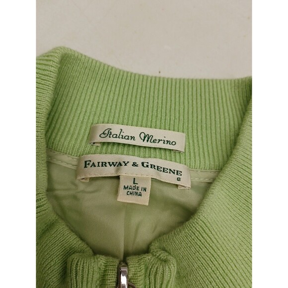 Fairway & Greene Italian Merino Wool Full Zip Sweater Scottish Rite Hospital L - Picture 8 of 10